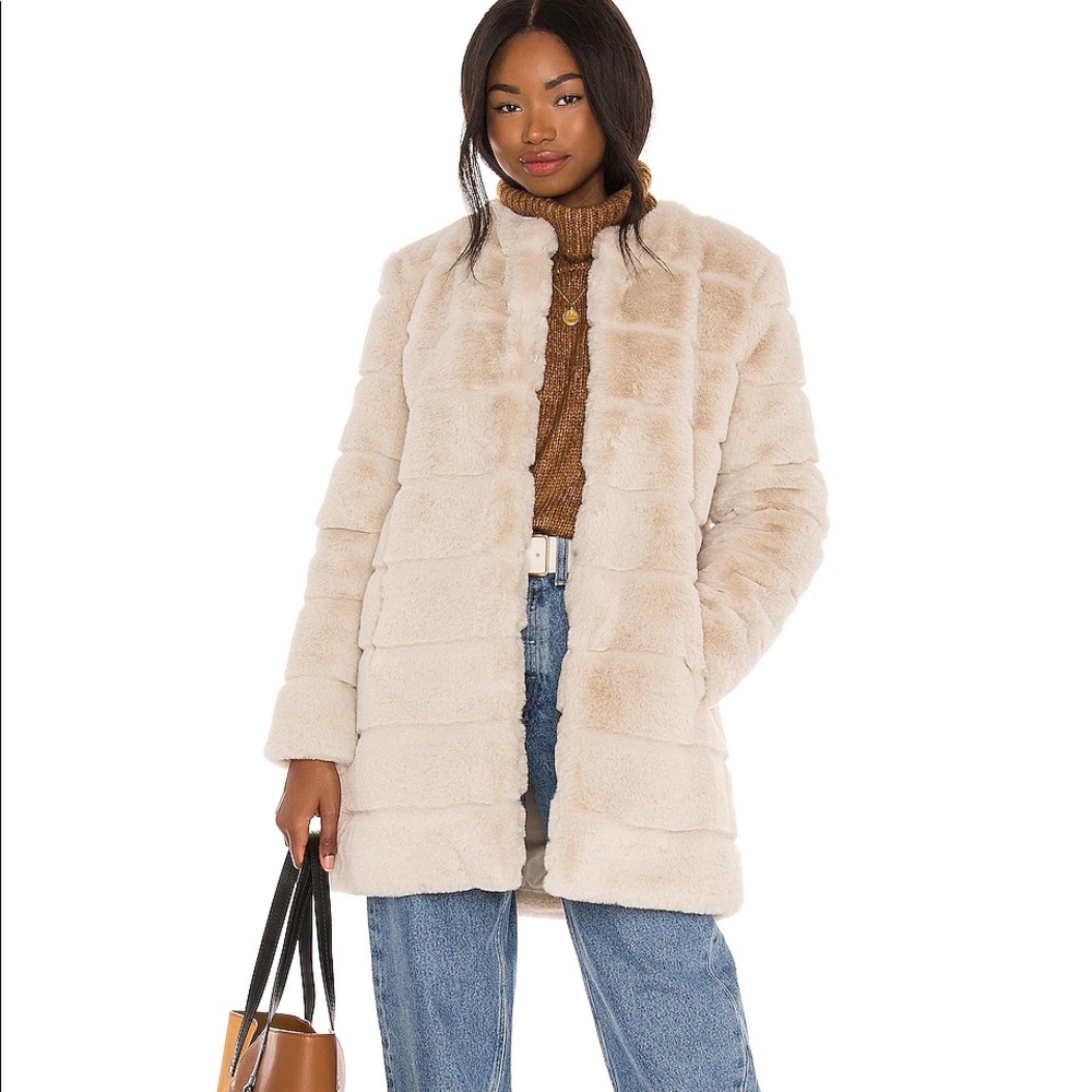 BB Dakota x Steve Madden Fur Elise Coat -Light Tan
